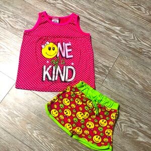 Pink and Green Kids Pajamas Set